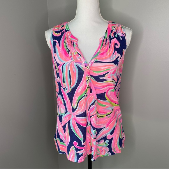 Lilly Pulitzer Tops - Lilly Pulitzer Essie Tank Top, banana flambe Sz M
